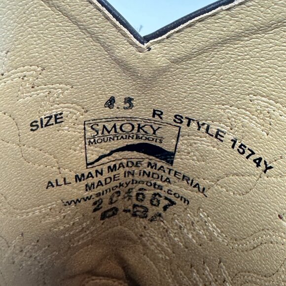 SMOKY MOUNTAIN GIRLS' MONTEREY WESTERN ROUND TOE BOOTS 4.5 Worn 1 Time - Picture 10 of 11